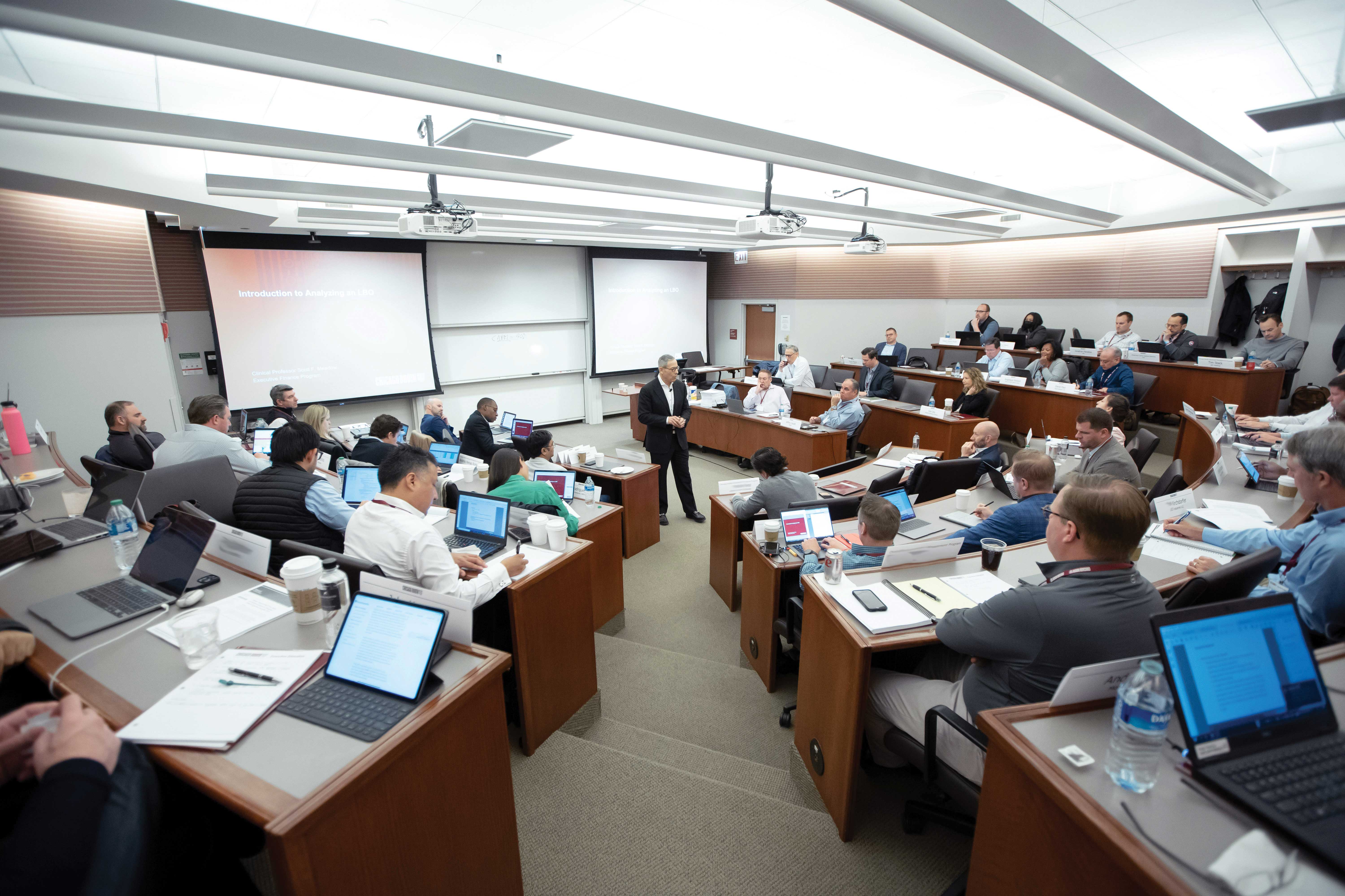 Individuals in an Exec Ed classroom